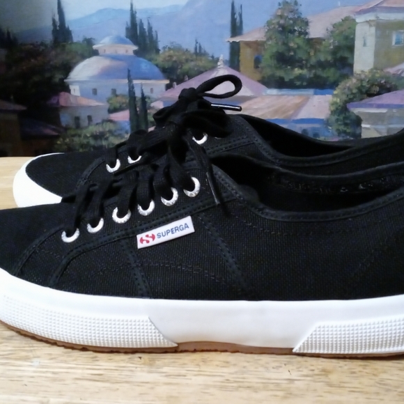 Women’s Superga Size 8.5 Classic Black 🆕 Canvas Sneakers,Nice Gift.🎁🌉 - Picture 2 of 10